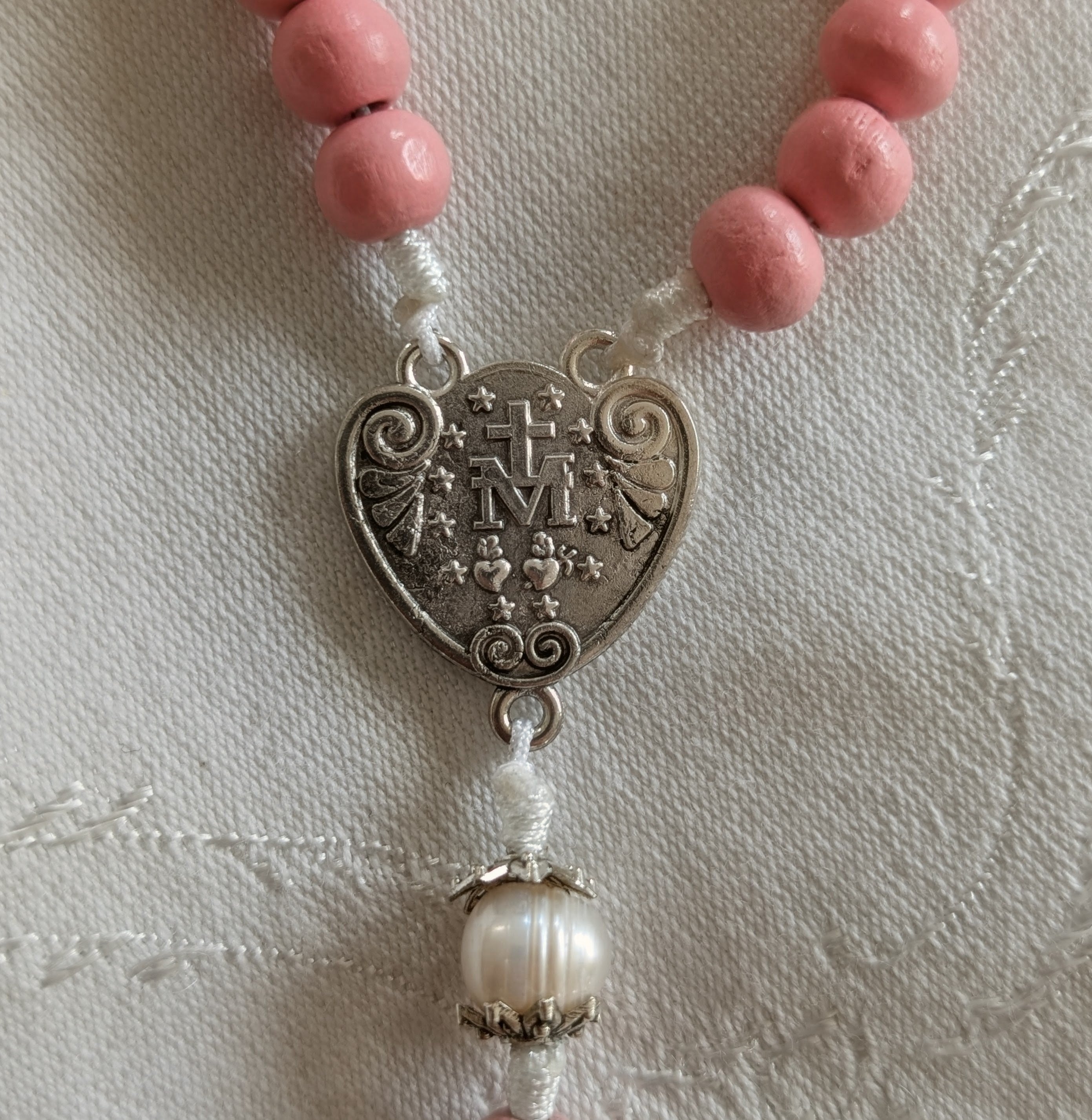 Pink Wooden Rosary
