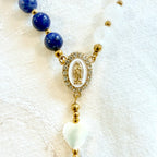 Marian Gemstone & Pearl Rosary