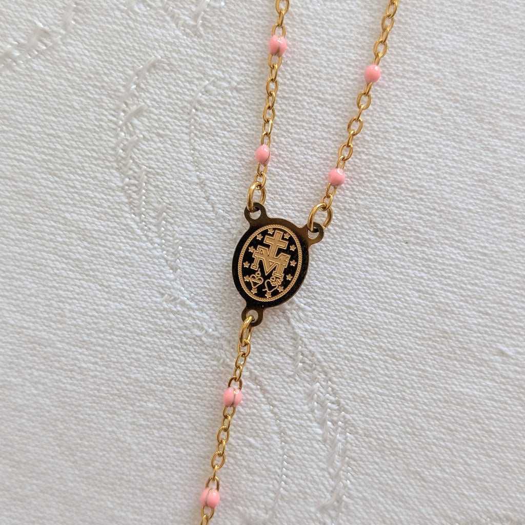 Dainty Rosary Necklace