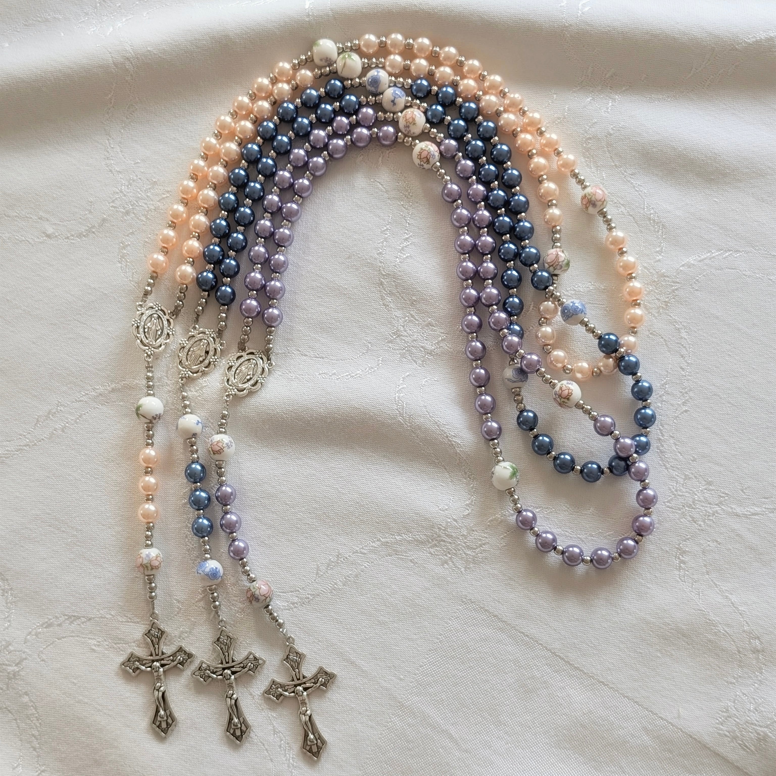 Vintage Floral Rosary