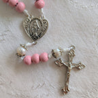 Pink Wooden Rosary