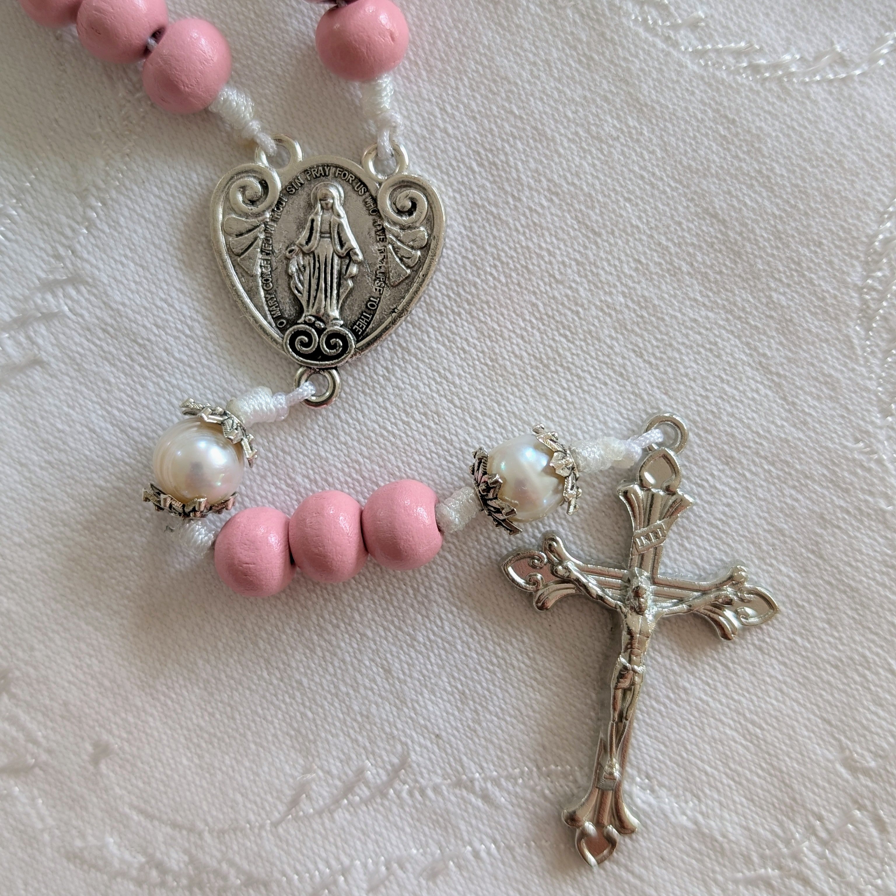 Pink Wooden Rosary