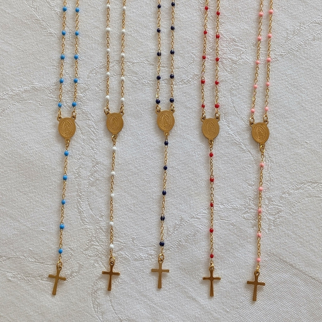 Dainty Rosary Necklace