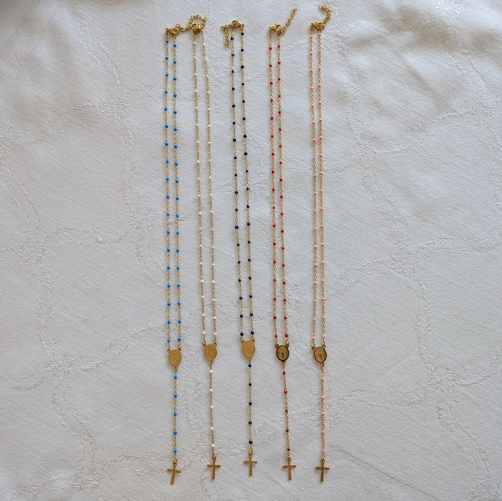 Dainty Rosary Necklace