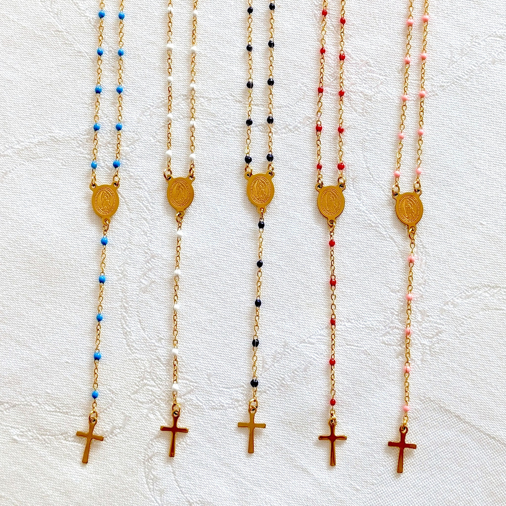 Dainty Rosary Necklace