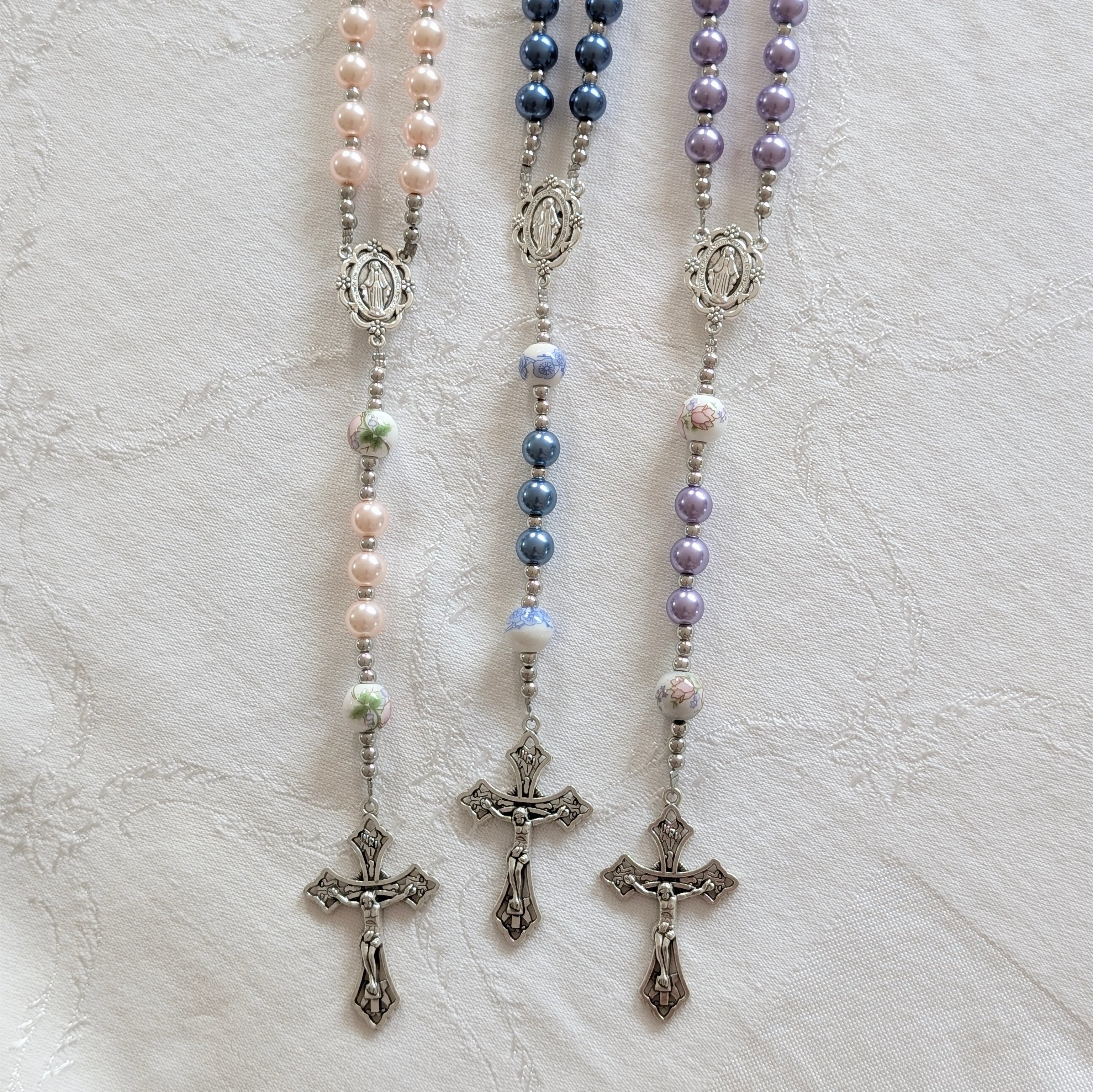 Vintage Floral Rosary