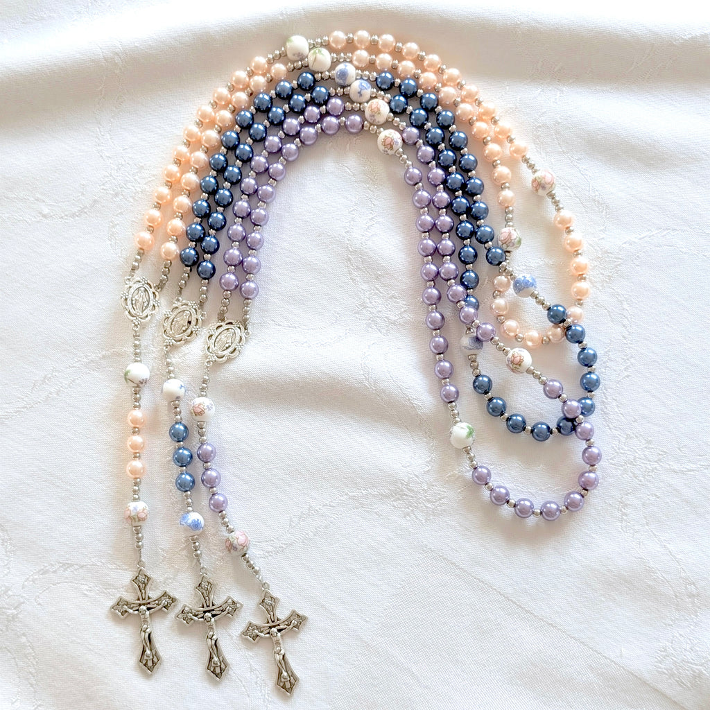 Vintage Floral Rosary