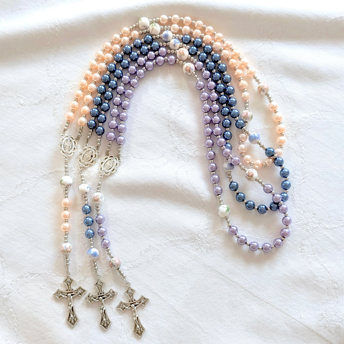 Vintage Floral Rosary