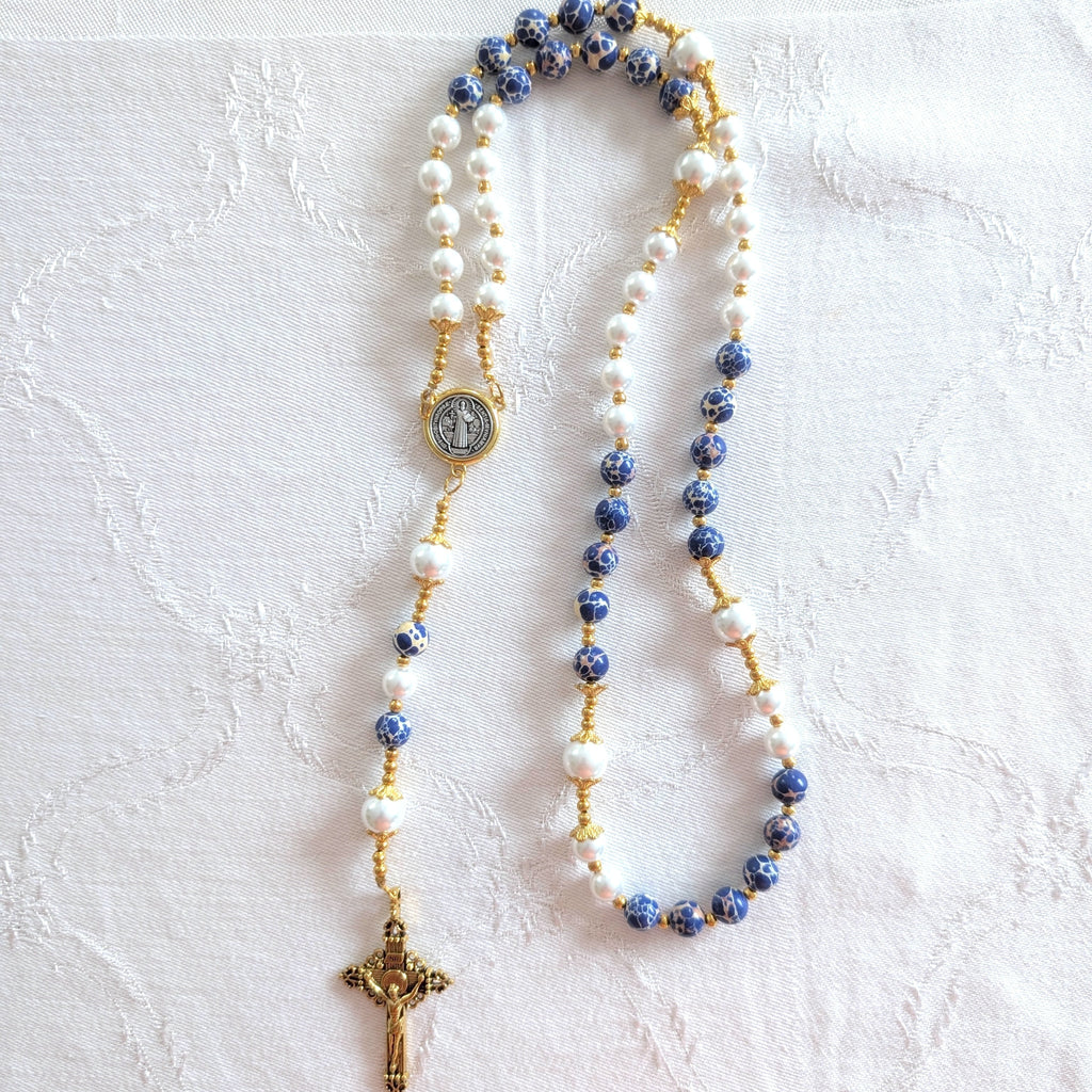 St. Benedict Natural Stone Rosary
