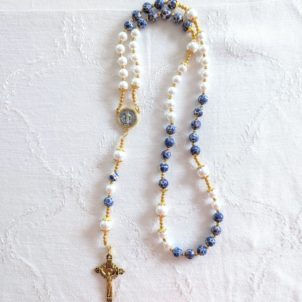 St. Benedict Natural Stone Rosary